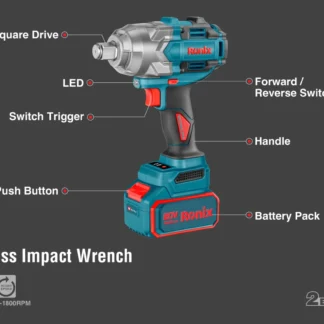 Llave de impacto inalambrica 20V 1000 NM Brushless